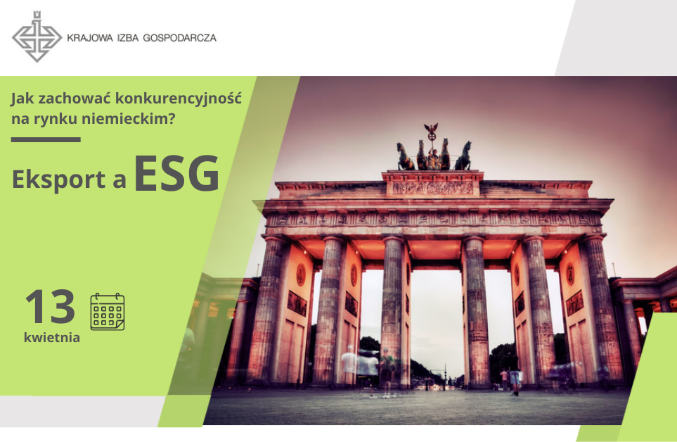 Webinarium - Jak zachowa konkurencyjno na rynku niemieckim? Eksport a ESG